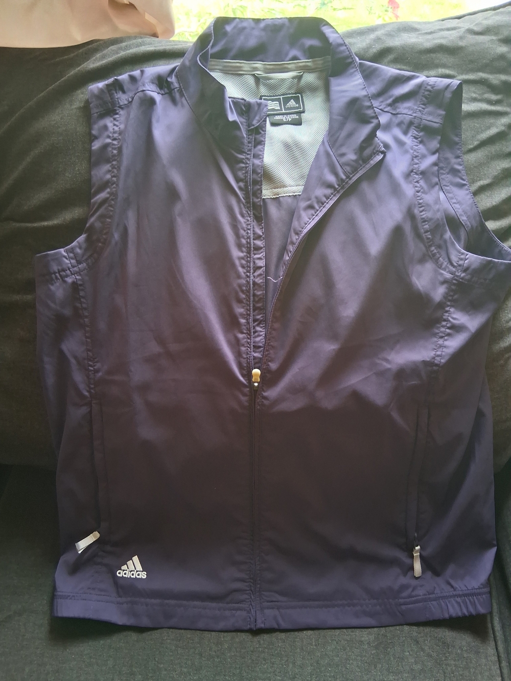 adidas Women's Dark Purple Sleeveless Wind Vest